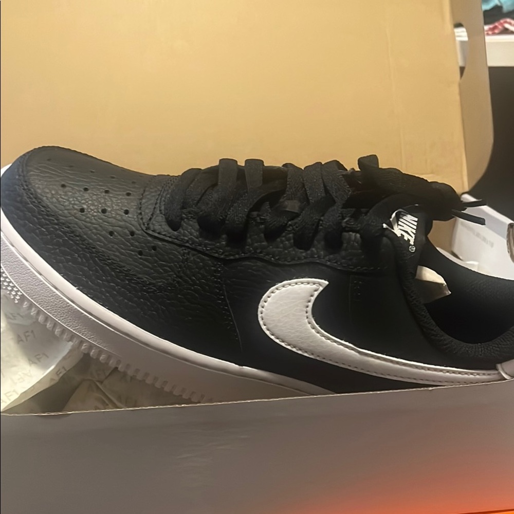 Nike Classic Black and White Leather Sneakers